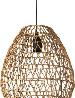 Paco Home Pendelleuchte KAGEEG, ohne Leuchtmittel, Korb Hängeleuchte Rattan Optik Boho Esszimmerlampe E27 Skandi