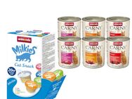 animonda Kombi-Paket: 12 x 800 g Carny Adult + 20 x 15 g Milkies Selection - Mixpaket Rind & Geflügel (3 Sorten) + Milkies Snack (4 Sorten)