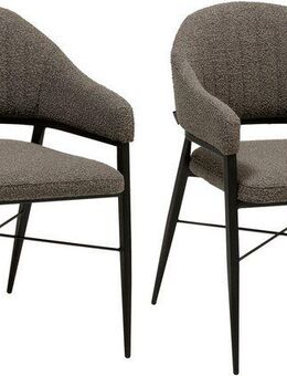 OMG Design Armlehnstuhl Roma (Set, 2 St), bequemer Esszimmerstuhl, Polsterstuhl mit Bouclé Bezug