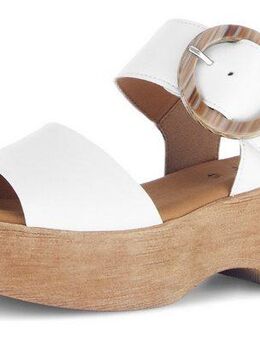 Gabor Sandalette, Sommerschuh, Riemchensandale mit Plateau in Holzoptik