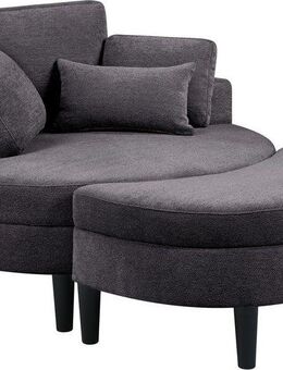 ATLANTIC home collection Loveseat Ravi, XXL- Sessel, inklusive Stauraumhocker, Rückenkissen & drei Zierkissen