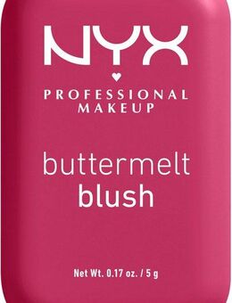 NYX Rouge Makeup Buttermelt Blush, Cremige, leichte Textur, variable Deckkraft, pflegende Formel.