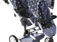 CHIC2000 Puppen-Zwillingsbuggy Linus Duo, Sternchen, mit zwei abnehmbaren, bis in Liegeposition verstellbaren Sportsitzen