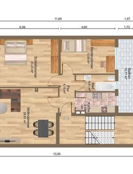 Ruhige Citywohnung mit 3 Zimmern - Dortmund