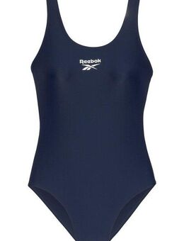 Reebok Badeanzug "Adelia" Racer-Back Cut Out, sportlich, schlicht, bequem, Logo vorne