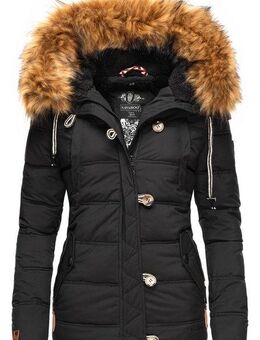 Navahoo Winterjacke Zoja stylische Steppjacke mit Kunstpelz Kapuze