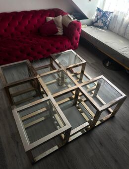 Designer Couchtisch mit Glas- und Spiegelflächen - Berlin Tempelhof-Schöneberg