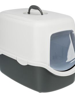 Trixie Katzentoilette Vico, mit Haube - dunkelgrau/hellgrau