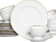 CreaTable Kaffeeservice Maria Theresia, KaffeeService 18-tlg (18-tlg), 6 Personen, Porzellan, Traditionelle Porzellanform