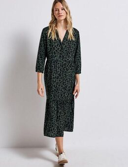 STREET ONE Volantkleid Sommerkleid 3/4-Arm und mit Animal-Print