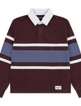 Abercrombie Kids Longsleeve AFB LONG SLEEVE RUGBY PO im Rugby-Style, gestreift und mit Polo-Kragen, for boys