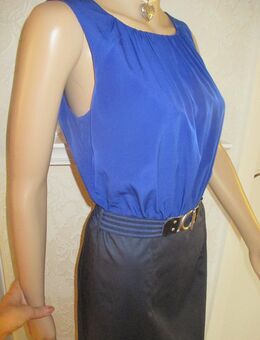 NEU * Edel * Business * Freizeit  * Seidig * Ärmelloses * Etui- Kleid mit Strech- Gürtel "ESPRIT" Gr. 34- 36/ XS- S * royal- königs- marine- blau * - Riedlingen