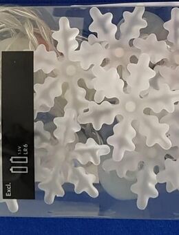 NEU ⭐ Lichterkette Stäla 10 Schneeflocken ❤️ Weihnachten ⭐ Batteriebetrieben - Großrosseln
