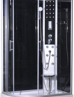 Sanotechnik Komplettdusche Komplettduschkabine VARIO rechts, BxT: 120x80 cm, Sicherheitsglas, Maße: 80x120x215cm