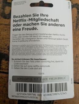 25€ Netflix karte zu verkaufen für 20€ - Berlin