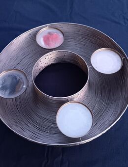 Kerzenhalter 4-flammig Metall silber - Kolkwitz