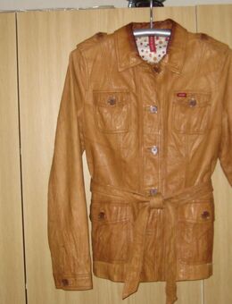 Sportliche HIS-Damen-Lederjacke in cognacbraun - Stolberg (Rheinland, Kupferstadt) Zentrum