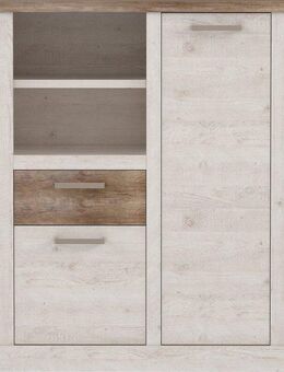 FORTE Highboard Duro, Mehrzweckschrank mit Türen & Schublade, Landhausstil, Breite 109,8 cm