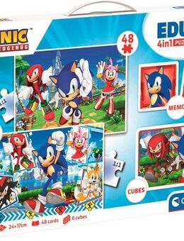 Clementoni® Puzzle Edukit, 4n1, Sonic, 78 Puzzleteile, Made in Europe
