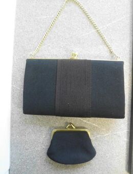 Clothfair of London Handtasche Damen Abendtasche Tasche Rayon Vintage Design+Geldbörse schwarz zus. 25,- - Flensburg