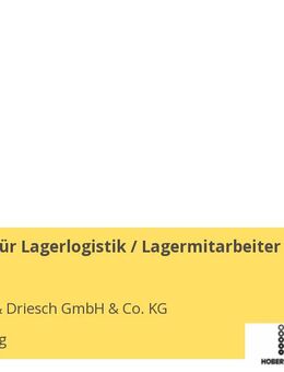 Fachkraft für Lagerlogistik / Lagermitarbeiter (m/w/d) - Wesseling