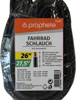 Prophete Fahrradschlauch Fahrradschlauch, 26 Zoll (66,04 cm), (Set, 2-St)