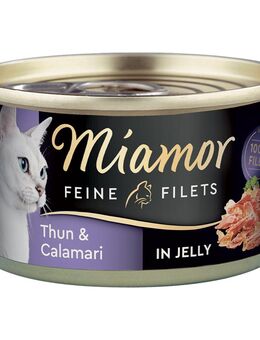 Miamor Feine Filets Dose 6 x 100 g - Thunfisch & Calamari in Jelly