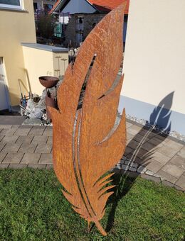 Edelrost Feder groß 145 cm - Kraftisried
