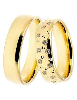 DOOSTI Trauring Schmuck Geschenk Silber 925 Trauring Ehering Partnerring LIEBE, Made in Germany - wahlweise mit oder ohne Zirkonia