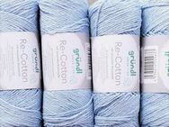 500g tolles weiches Sommergarn Gründl Re-Cotton 85% BW hellblau - Dahme