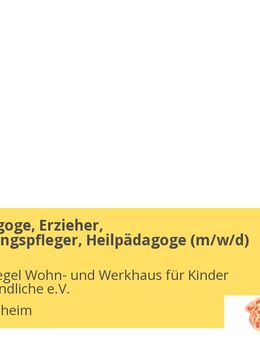 Sozialpädagoge, Erzieher, Heilerziehungspfleger, Heilpädagoge (m/w/d) - Bad Bentheim