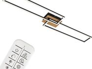 Briloner Leuchten LED Deckenleuchte 3145014 FRAME, CCT - über Fernbedienung, Nachtlichtfunktion, Timerfunktion, LED fest integriert, Kaltweiß, Neutralweiß, Tageslichtweiß, Warmweiß, Deckenlampe, 110x24,8x8,5cm, Schwarz, 40W, Wohnzimmer, Schlafzimmer
