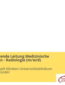 Stellvertretende Leitung Medizinische Technologen - Radiologie (m/w/d) - Bochum