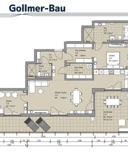 Penthouse-Wohnung mit riesiger Dachterrasse in Südwest-Ausrichtung - Sickte