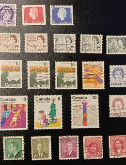 22 Briefmarken Kanada, 1937 - 1975, gestempelt - Leverkusen