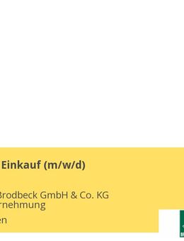 Teamleiter Einkauf (m/w/d) - Metzingen