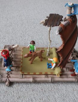 Schleich 42063 Arelan Floß mit Playmobil Figuren und Kalb - Niddatal