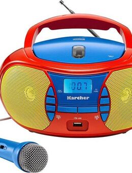 Karcher RR 5026 Boombox (FM-Tuner, UKW mit RDS, 2,4 W, CD-Player, USB Anschluss, Kopfhöreranschluss, Mikrofon)