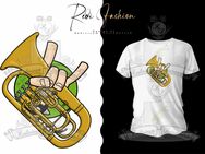 T-Shirt für Musiker Blasmusik Heavy Metal Euphonium, Horn, Tuba - Sebnitz Zentrum