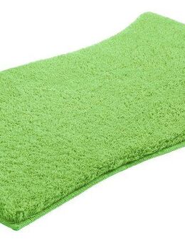 my home Badematte Merida, Badvorleger, Badezimmer Teppich, Höhe 32 mm, rutschhemmend beschichtet, fußbodenheizungsgeeignet, schnell trocknend, strapazierfähig, Kunstfaser, wellenförmig, Badteppich, Uni Farben, rechteckig, rund & als 2-tlg. Set erhältlich