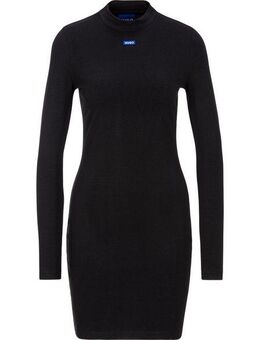 HUGO Blue Jerseykleid Nilla mit Daumenloch & Logo-Badge