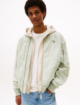 Tommy Jeans Bomberjacke TJM COTTON BOMBER JACKET Mit Rundhalsausschnitt