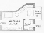 1 Zimmer-Wohnung mit Balkon und Waschmaschine - Erlangen