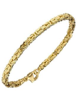 JOBO Goldarmband, Königsarmband 585 Gold massiv 19 cm