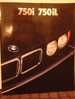 BMW 750 i/iL Zwölfzylinder Prospekt 1987 Hochglanz - Uelzen