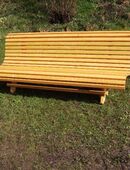 Sommerbank Hausbank Gartenbank fertig lasiert ca 200 cm lang in 84558