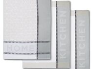 Dyckhoff Geschirrtuch HOME & KITCHEN, Maße je Tuch ca. 50x70 cm, aus 100% Baumwolle, (Set, 3-tlg), mit zwei verschiedenen Motiven