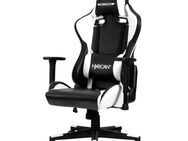 Hyrican Gaming-Stuhl "Striker Tank" schwarz/weiß, Kunstleder, ergonomischer Gamingstuhl, Bürostuhl, Schreibtischstuhl, geeignet für Erwachsene