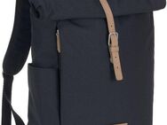 LÄSSIG Wickelrucksack Green Label, Rolltop, night Blue, PETA-approved vegan, zum Teil aus recyceltem Material