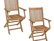 Gartenstühle Holzstühle Klappstühle 2er Set Akazie Holz Stuhlset Balkonstühle - Wuppertal